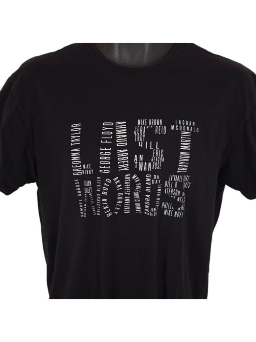 Last Words T Shirt Mens Size Medium Black Lives Matter Say Their Names